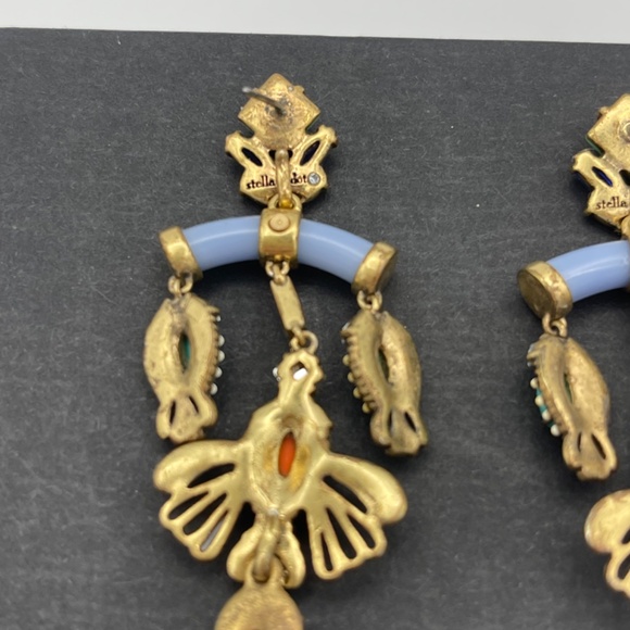 Stella And Dot Pierced Post Dangle Chandelier Stud Earrings - Picture 5 of 9